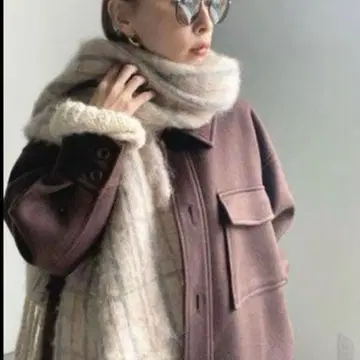 [ AMERI ] 아메리빈티지 머플러 대형 체크 무늬