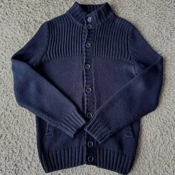 새상품급 ZANONE 자노네 CHIOTO 가디건 니트 네이비 50