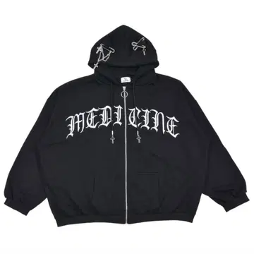 VOLCAN&APHRODITE 고양이 귀 로고 ZIP 후드티