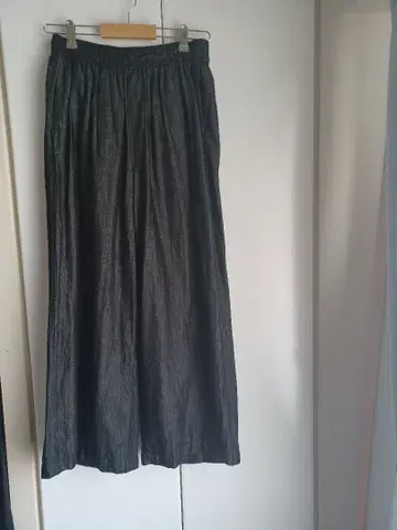 메종드소일 코튼 린넨 블랙 데님 팬츠