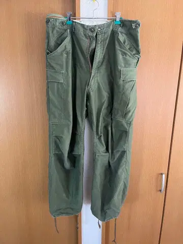 1951년산 코튼 카고 팬츠 올리브 그린