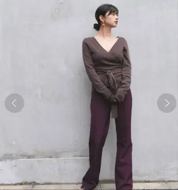 AKTE 카슈쿨 니트탑 브라운