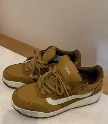 VANS 스니커즈 23cm 카멜 계열 여성용 가죽풍 깔끔한