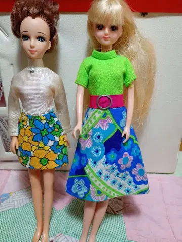 초대 리카짱 엄마 옷 갈아입기 의류 세트 꽃무늬