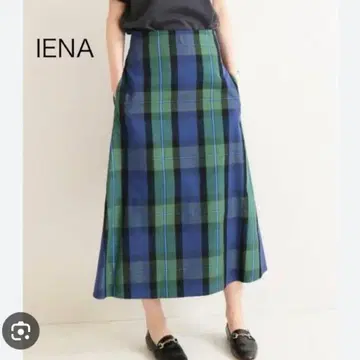 IENA 트라페즈 스커트 이에나 체크 플레어 스커트 롱 스커트