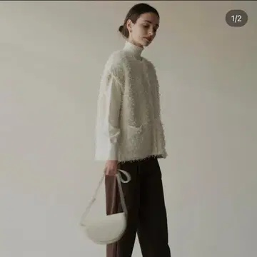 OHGA 아이보리 니트 베스트