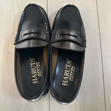 HARUTA 블랙 로퍼 23EEE