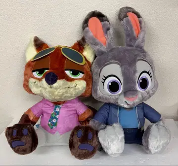 주토피아2 슈퍼 라지 봉제 인형 닉 & 주디 택 포함 미사용