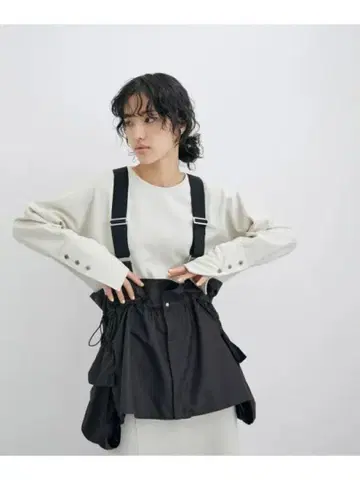 [ ADAM ET ROPE' ] 서스펜더 베스트 (블랙)