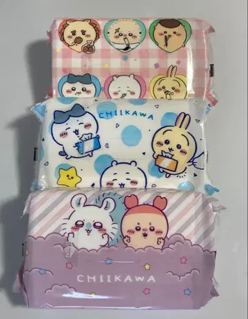 치이카와 (먼작귀) 아기 손입 닦는 물티슈 3종 세트