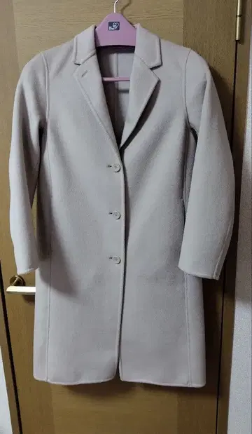 유니클로 더블 페이스 롱 코트 S