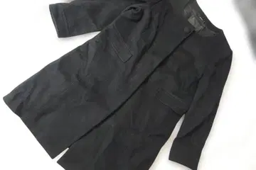 UNTITLED 울 노카라 코트 블랙 컬러 44 빅 사이즈