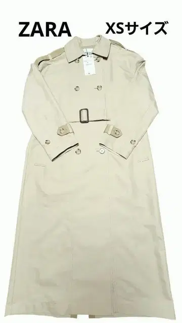 베이지 트렌치코트 허리 벨트 포함