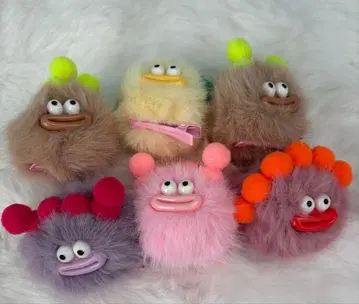 컬러풀 소시지 립 몬스터 헤어핀 세트 6개 세트