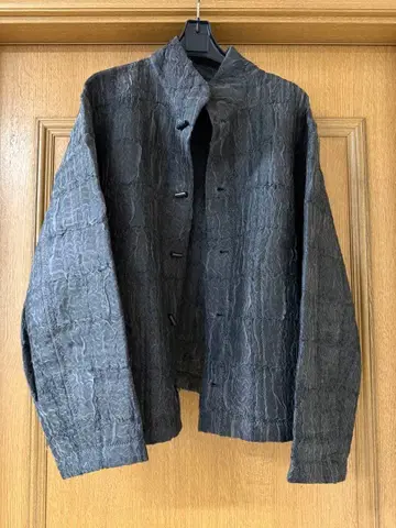 다크 그레이 노카라 울 자켓