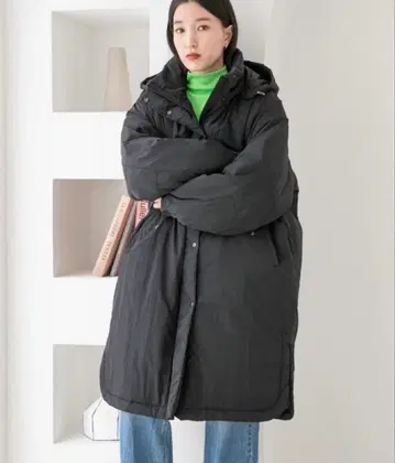 LOWRYSFARM 중면 후드 미들 코트