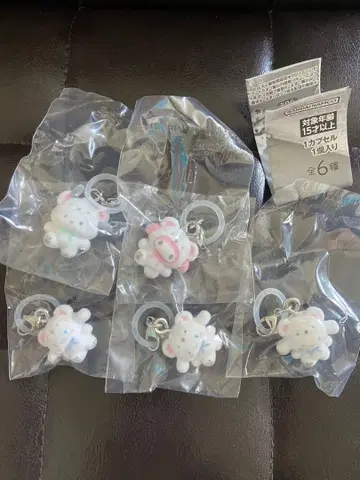 산리오 메지루시 액세서리 복슬복슬 스노우 5개 세트