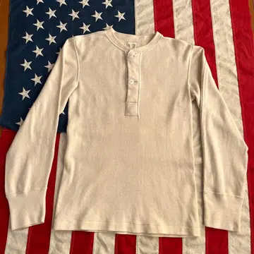 70s 빈티지 US.ARMY 헨리넥 언더셔츠 S 내추럴