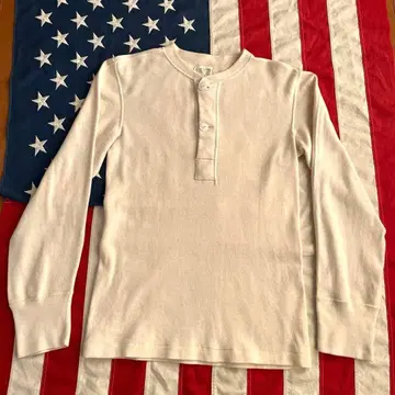 70s 빈티지 US.ARMY 헨리넥 언더셔츠 S 내추럴