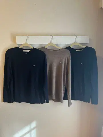 유니클로 안야 힌드마치 메리노울 긴팔 니트 3개 세트 XXL