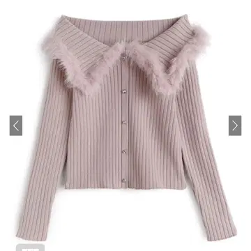 GRL 퍼 오프숄더 니트탑 an1616