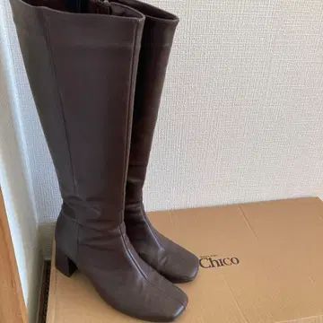 [치코] 롱 부츠 다크 브라운 M 사이즈