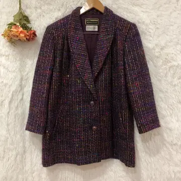 부티크 세리자와 트위드 테일러드 자켓 울 일본제