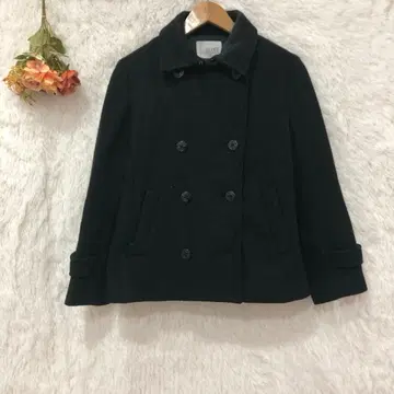 IEDIT 이디트 심플 피 코트 [ S ] 울 혼방 네이비