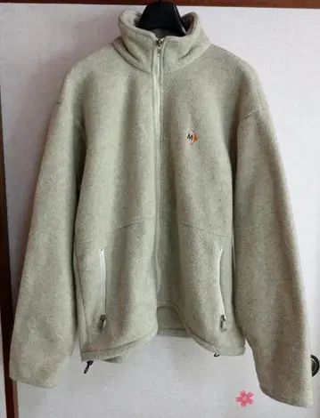 문스톤 베이지 플리스 자켓 풀 집업