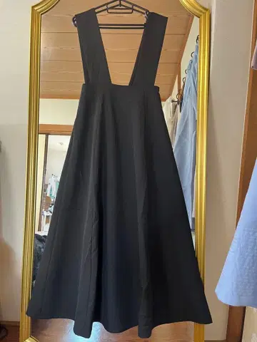 슬리브리스 블랙 롱 원피스