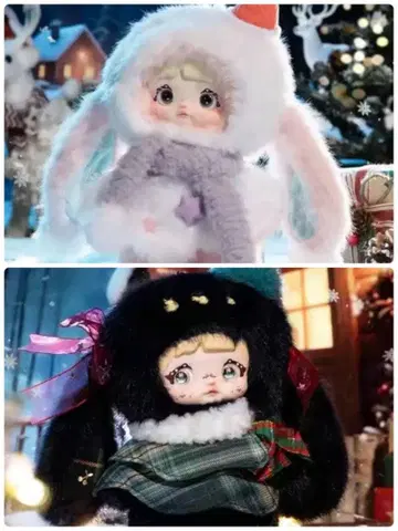 Nommi CHRISTMAS 블랙 토끼 화이트 토끼 세트