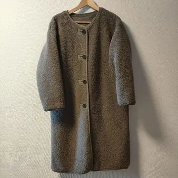 르농큐르 리버서블 롱 코트 그레이지