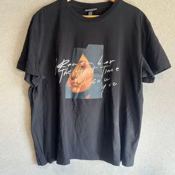 [ 미사용 새상품 택 없음 ] H&M 사진 그래픽 티셔츠 XL