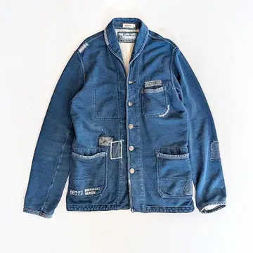 [ AVIREX ] 소프트 데님 패치워크 자켓