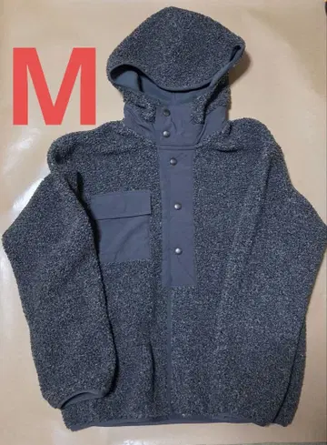 ENGINEERED GARMENTS GU 보아 플리스 스냅 후드티 M