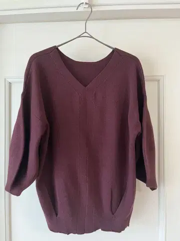 [ 새상품 ] hunch 니트 스웨터 보라색 퍼플 프리 사이즈