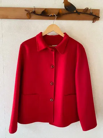 만나인 mannine 크리스마스 컬러 빨간색 울 100 자켓