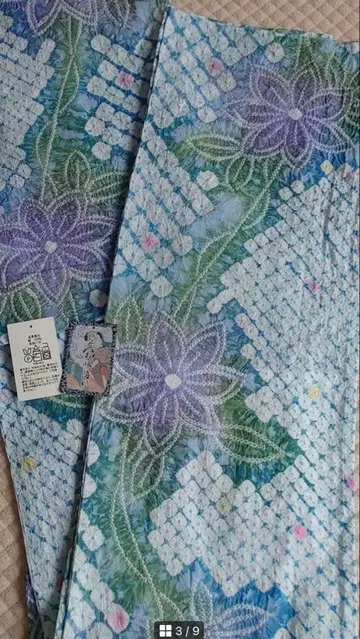 새상품급 아리마츠 시보리 아리마츠/나루미 시보리 꽃 무늬 유카타