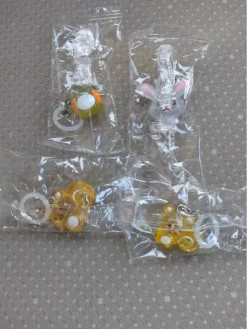 토끼 모피 메지루시 액세서리 4개 세트