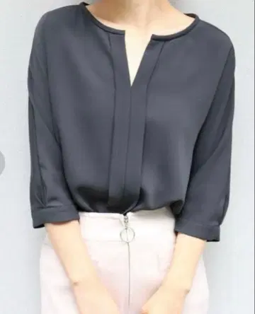 noble 네이비 스키퍼 블라우스