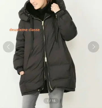 두지엠 클라세 후드 다운 블랙