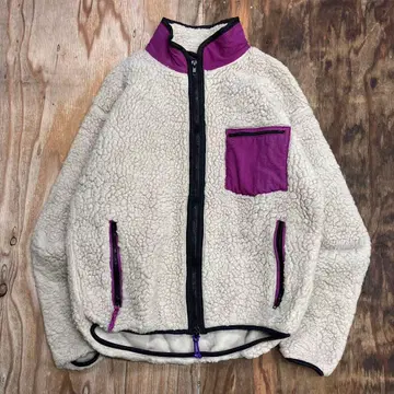 90s USA 보아 플리스 자켓 아웃도어 vintage 화이트