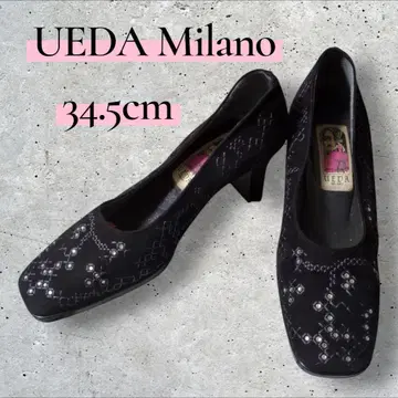 UEDA Milano 자수 블랙 펌프스 21~22cm