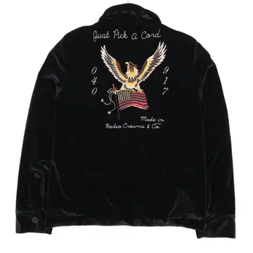 새상품급 RODEO CROWNS 벨로아 자켓 여성용 1 블랙