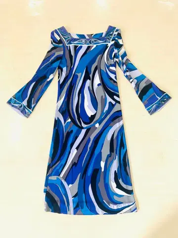 에밀리오 푸치 레이온 원피스 블루 계열 38