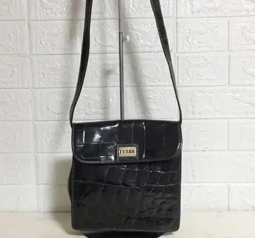 no33058 잔프랑코 페레 가죽 크로커다일 패턴 숄더 백