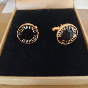 HUNTING WORLD 커프스 단추 골드/블랙