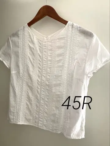 45R 화이트 레이스 코튼 상의 2