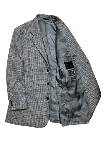 PAPAS 그레이 체크 무늬 수트 자켓과 슬랙스 세트 M 사이즈