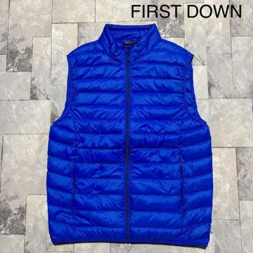 퍼스트다운 다운 베스트 나일론 자켓 얇은 소재 블루 사이즈 L